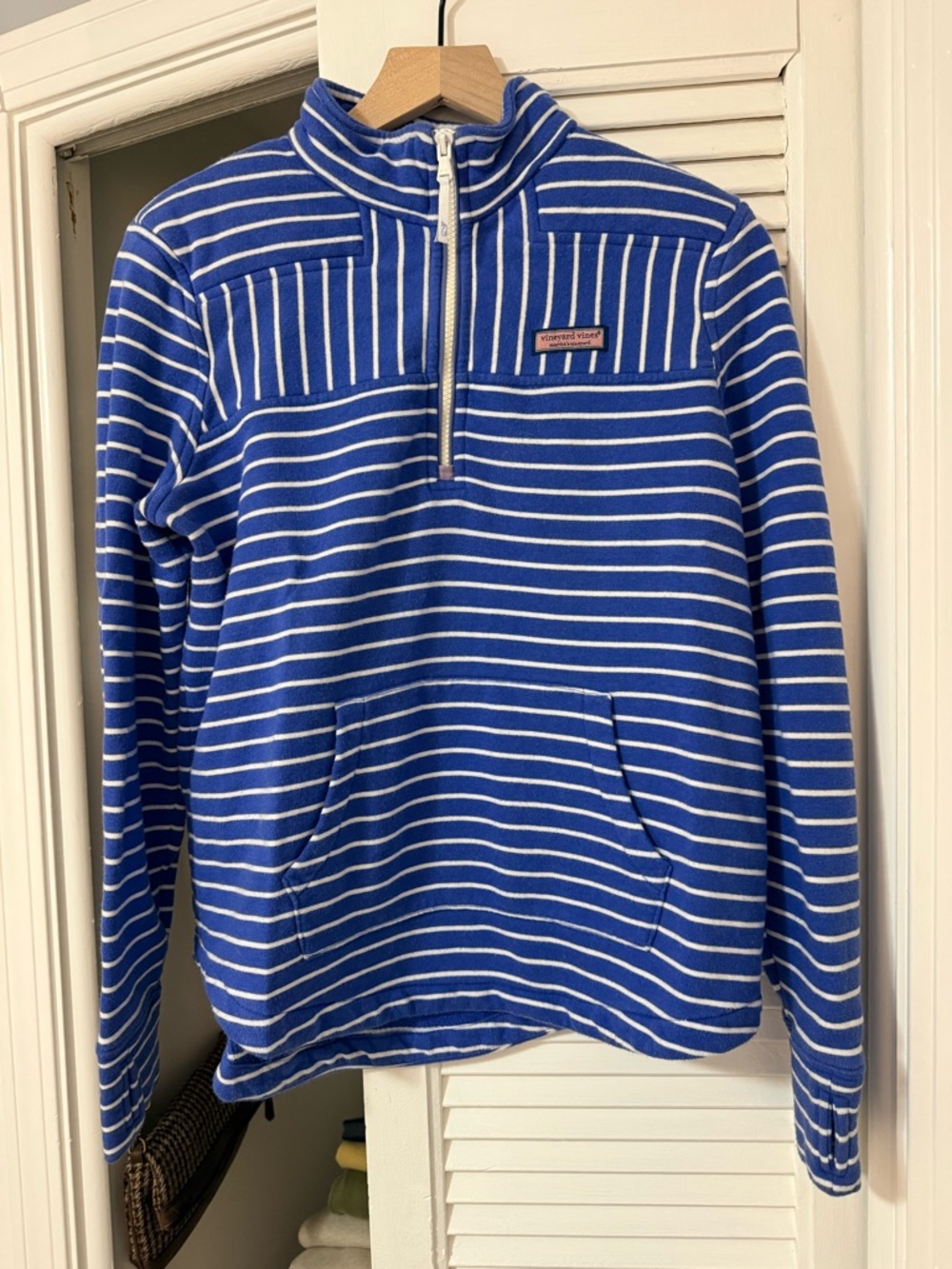 Vineyard Vines Striped French Terry 1/4 Zip Pullover